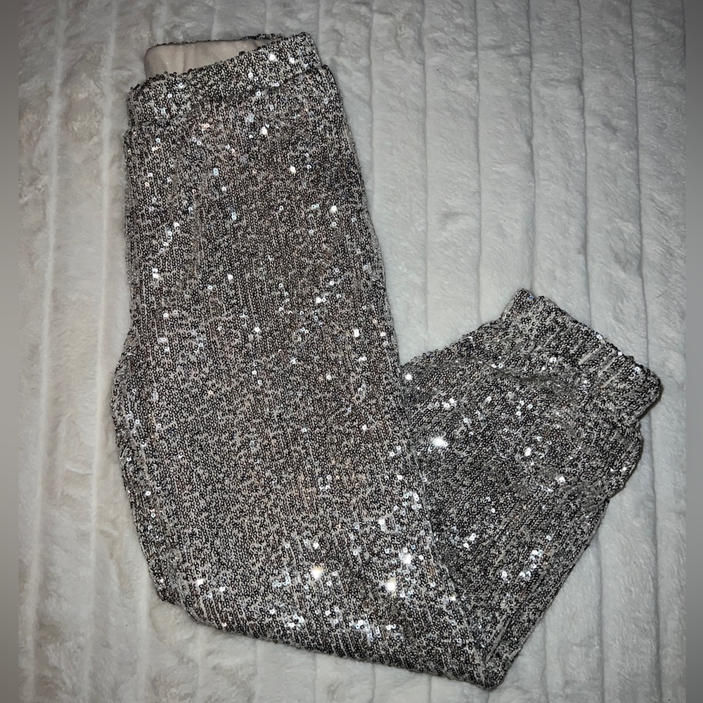 Girls Sequin Joggers